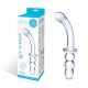 GLAS 152 8 Inch Ribbed G Spot Glass Dildo Clear Honey S Place