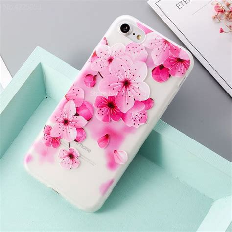 3D Relief Floral Soft TPU Phone Cases For Iphone With Images