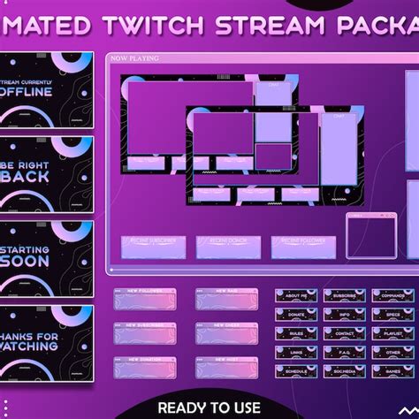 Neon Overlay Pack Twitch Etsy