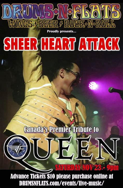 Sheer Heart Attack Tribute To Queen Live At Drums N Flats