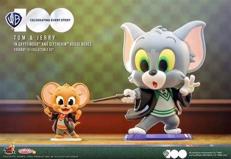 Hot Toys Wb Tom Jerry In Gryffindor And Slytherin House Robes Cosbaby