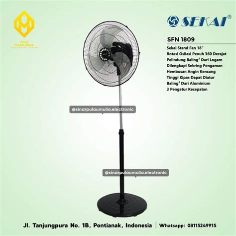 Jual Sekai Kipas Berdiri Stand Fan 18 Inch Rotasi 360 SFN 1809