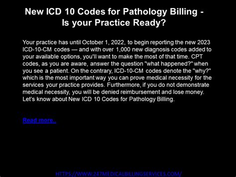 Ppt New Icd Codes For Pathology Billing Is Your Practice Ready