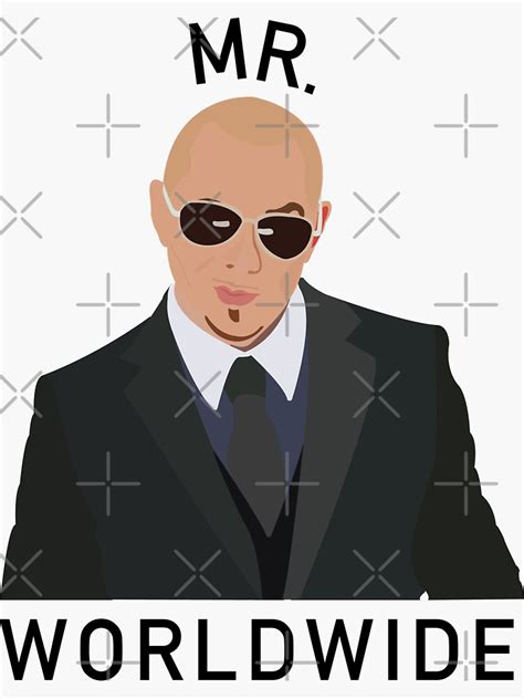 Pitbull Mr Worldwide Sticker For Sale By Savagedesigns Redbubble