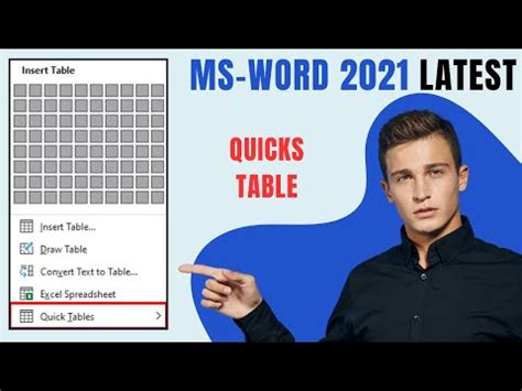 Quick Tables In MS Word Table In MS Word MS Word Full Course Hindi