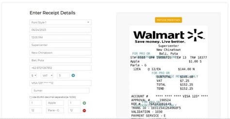 Free Best Fake Walmart Receipt Generator Walmart Replica Creator