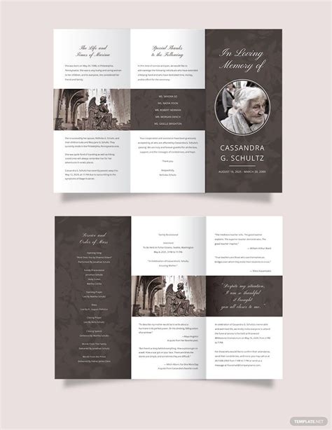 Page 3 Funeral Tri Fold Brochure Templates In Google Docs FREE