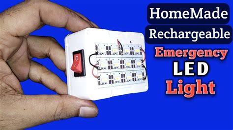 How To Make Rechargeable Led Emergency Light At Home Youtube