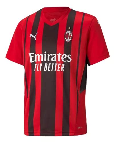 Camisa Ac Milan I Torcedor Edição 21 22 S nº Puma Logo Acm