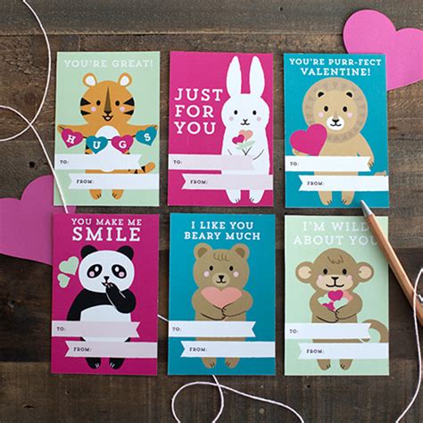 Printable Kids Valentine's Day Cards - Lia Griffith