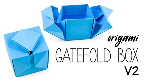 Origami Gatefold Box Tutorial V2 Diy Paper Kawaii Youtube