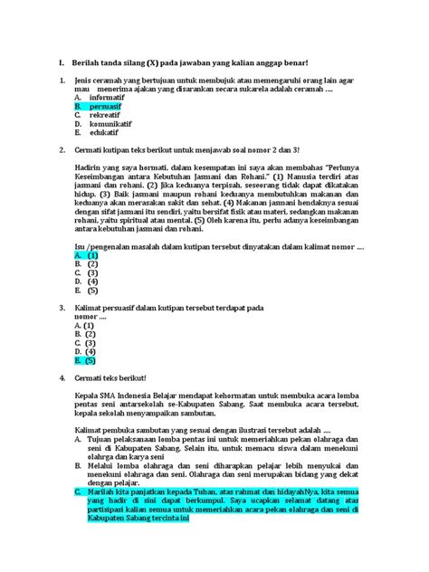 Soal Latihan Teks Ceramah Pdf