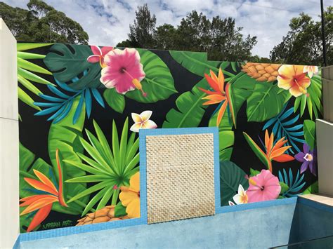 Tropical Flowers Murals And Street Art Urban Art