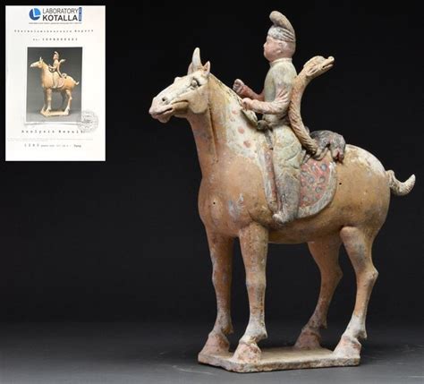 Dinastia Cinese Tang Terracotta Cavaliere A Cavallo E Catawiki