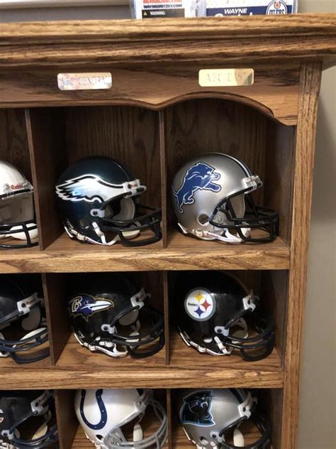 Complete NFL Mini-Helmet Collection w/Display Case West Shore: Langford ...