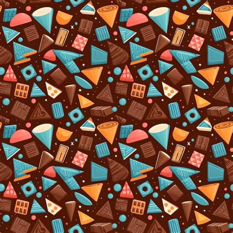 Premium Photo Abstract Seamless Food Pattern With Pieces Of Chocolate