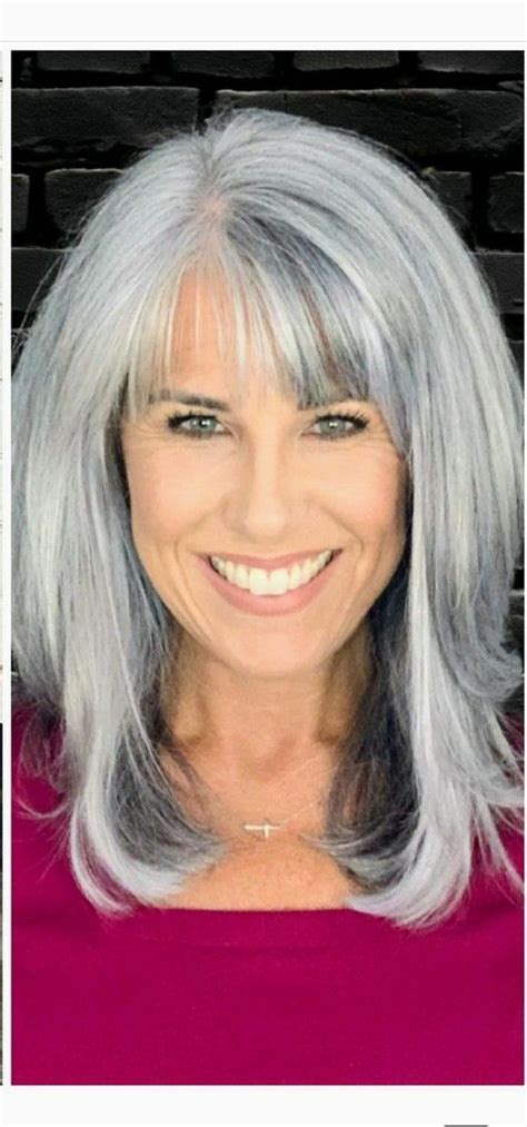 Pin By Jane Arnett On Hair Grey Hair With Bangs Gorgeous Gray Hair