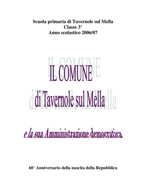 Il Comune Di Tavernole Sul Mella E La Sua Amministrazione Democratica