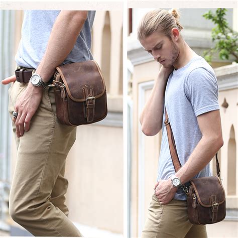 Male Leather Fanny Pack