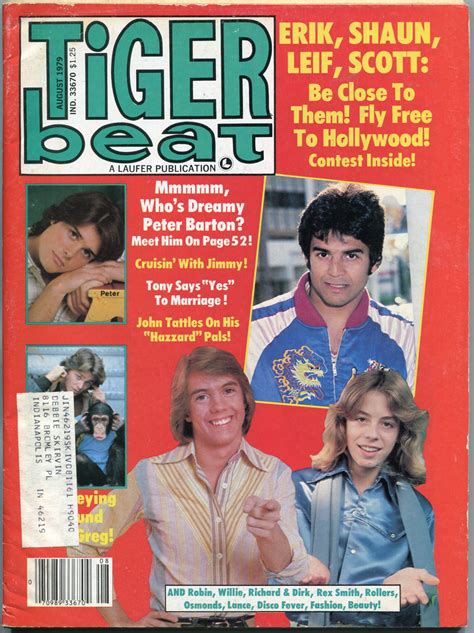 Tiger Beat Magazine August 1979 Shaun Cassidy Scott Baio Tony Danza 1979 Magazine