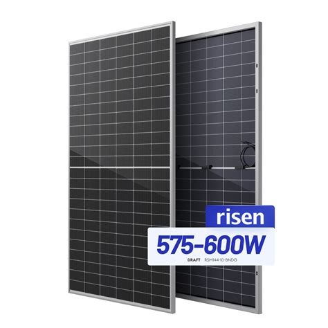 Risen Topcon Bifacial Solar PV Panel 580W 590W 595W 600W Half Cell N