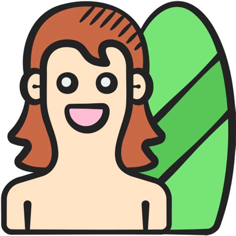 Surfer Generic color hand-drawn icon