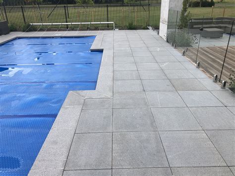 Grey Granite Coping And Paving Grey Granite Granite Pool Coping