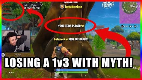 How To Lose A 1v3 With Tsm Myth Fortnite Highlights 139 Youtube