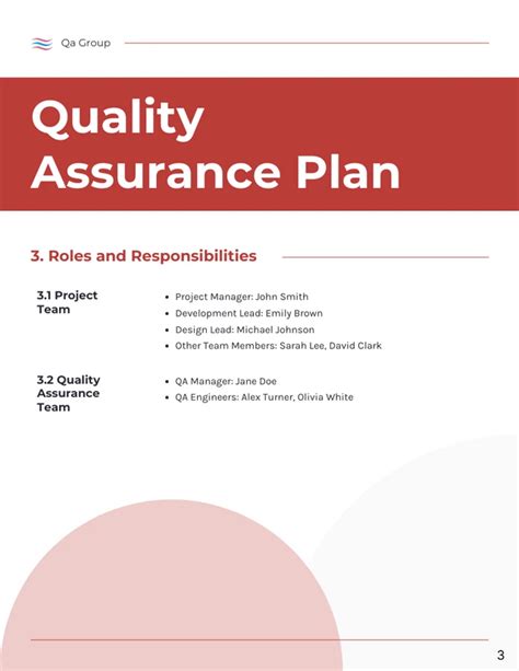 Clean Quality Assurance Plan Template Venngage