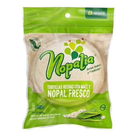 Tortillas Nopalia de nopal orgánico y maíz de 450 g Walmart