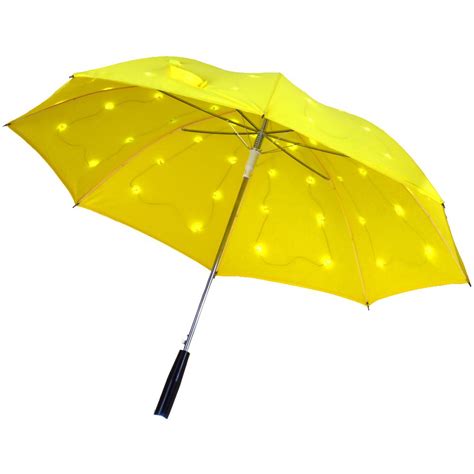 Wholesale Yellow Fully Automatic Led Light Rain Umbrella 23 3 Modes ...