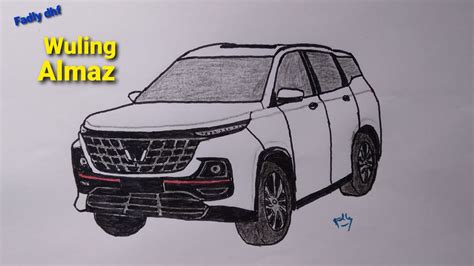 Menggambar Mobil Wuling Almas Drawing Car Youtube