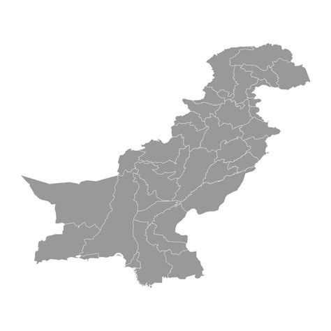 Premium Vector Pakistan Map With Administrative Territory Vector