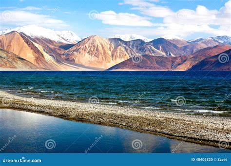 Pangong Tso Lake In Ladakh India Stock Photo Image Of Landscape