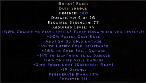 Frost Nova Sorc Items Topic D Jsp