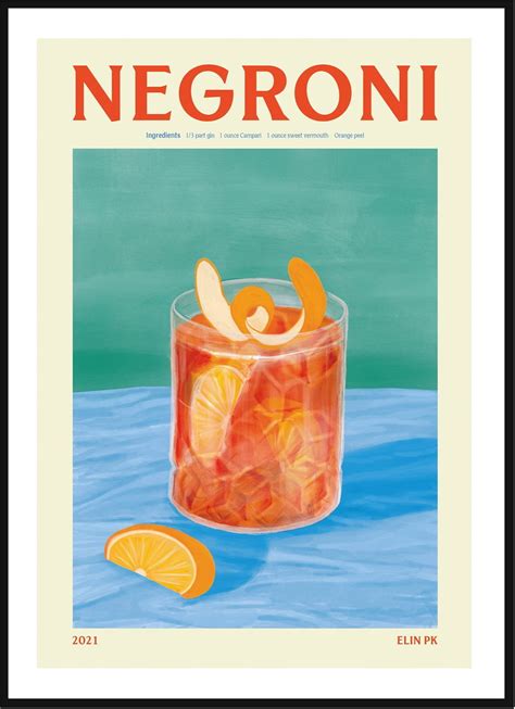 Plakat Obraz Negroni 21x30 Cm Posterstory Pl Sklep Empik