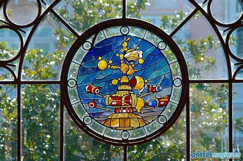 Discoveryland Glass Stained Window Disney Events Disney Fun Disney Stained Glass Disney