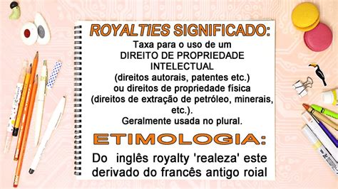 Royalties Conceito Significado V Deo Gotinha Min S O Que