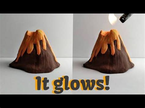 How to Make a Glowing Volcano │ Polymer Clay Tutorial | Diy volcano projects, Volcano, Diy ...