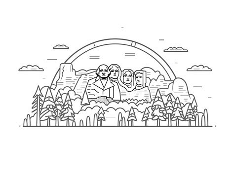 Breathtaking National Park Scene - Coloring Page