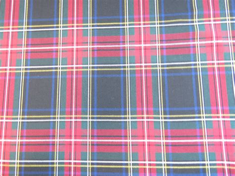 Black Stewart Tartan Fabric Black Plaid Fabric By Yard Black Etsy