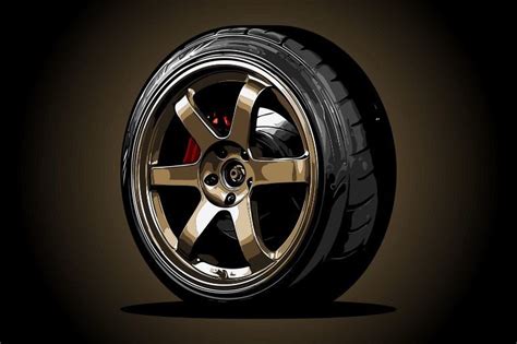 Racing Car Wheels and Tires Graphic by jellybox999 · Creative Fabrica