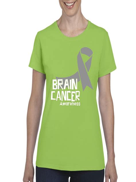 Iwpf Womens Brain Cancer Awareness Short Sleeve T Shirt Walmart