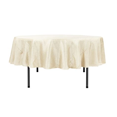 90 Ivory Crinkle Crushed Taffeta Round Tablecloth Ifabric