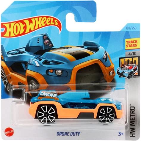 Hot Wheels HW Metro Drone Duty Track Stars Blue Half Card Gamebreaker