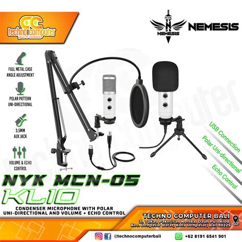 Microphone Nyk Nemesis Mcn Klio White Condenser Microphone Set