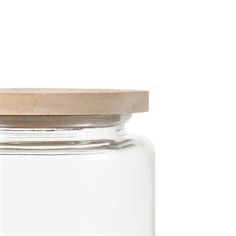 3l Glass Jar With Wood Lid Kmart