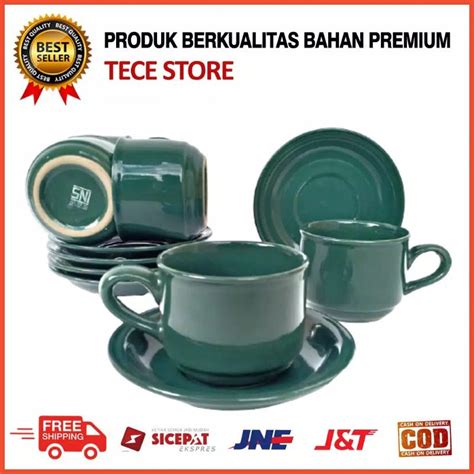 Jual Cangkir Set Pasang Cangkir Teh Saucer Nikura Putih M V Gelas