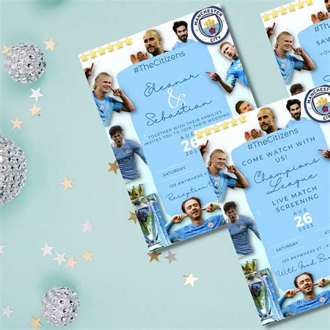 Birthday Invite Mancity Etsy