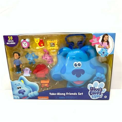 Blue S Clues You Take Along Friends Set Figures Ages Up Blue Bag